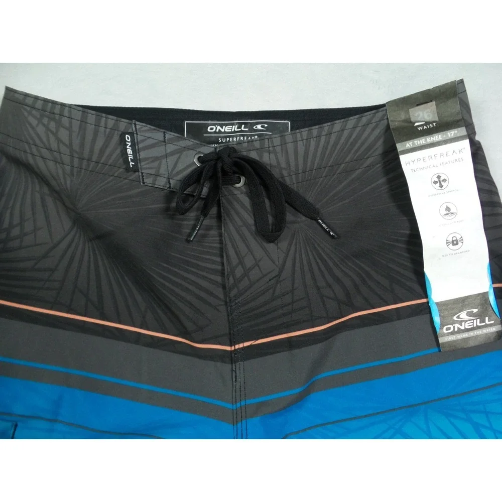 ONeill Shorts Mens Size 26 Blue Superfreak Boardshorts Stretch Pocket Swim NWT